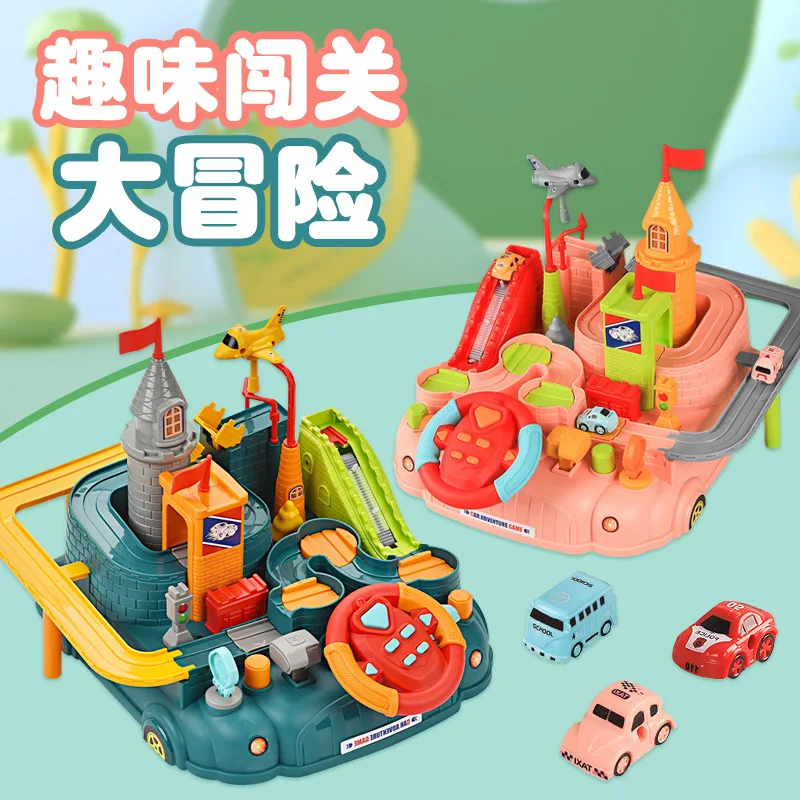 Toddler Toys Kids Car Race Track Toys Adventure Car Race Track Toys with 3 Mini Cars Kids Car Game Gifts for Kids