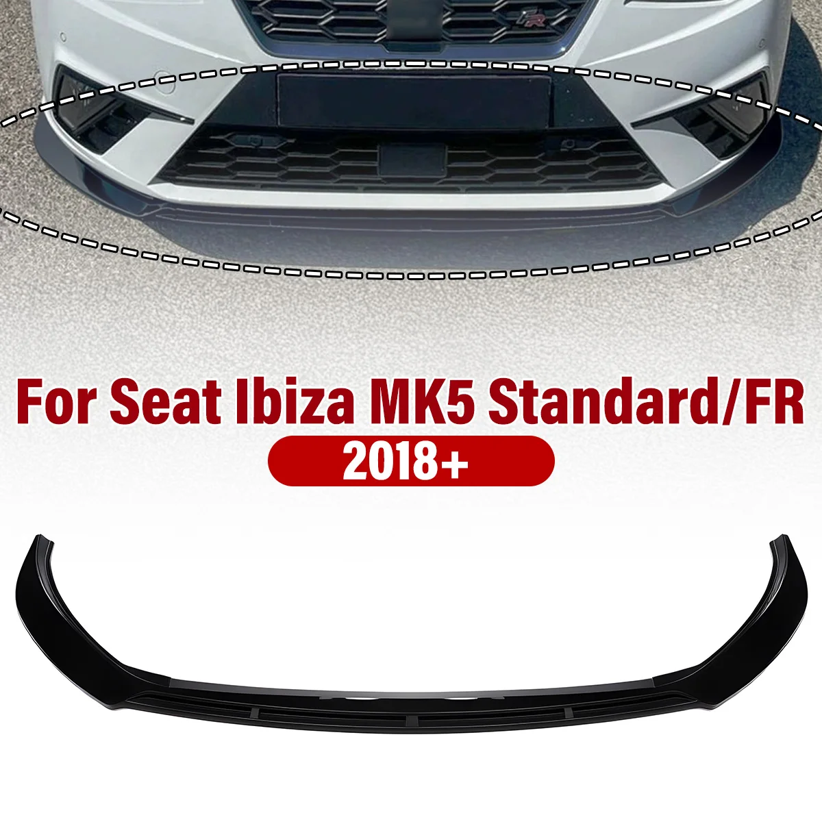 Auto Paraurti Anteriore Splitter Labbro Diffusore Spoiler Guard Protetor Labbro Per Seat Ibiza MK5 Standard/FR 2017 2008 2009 2010 2011 2024+