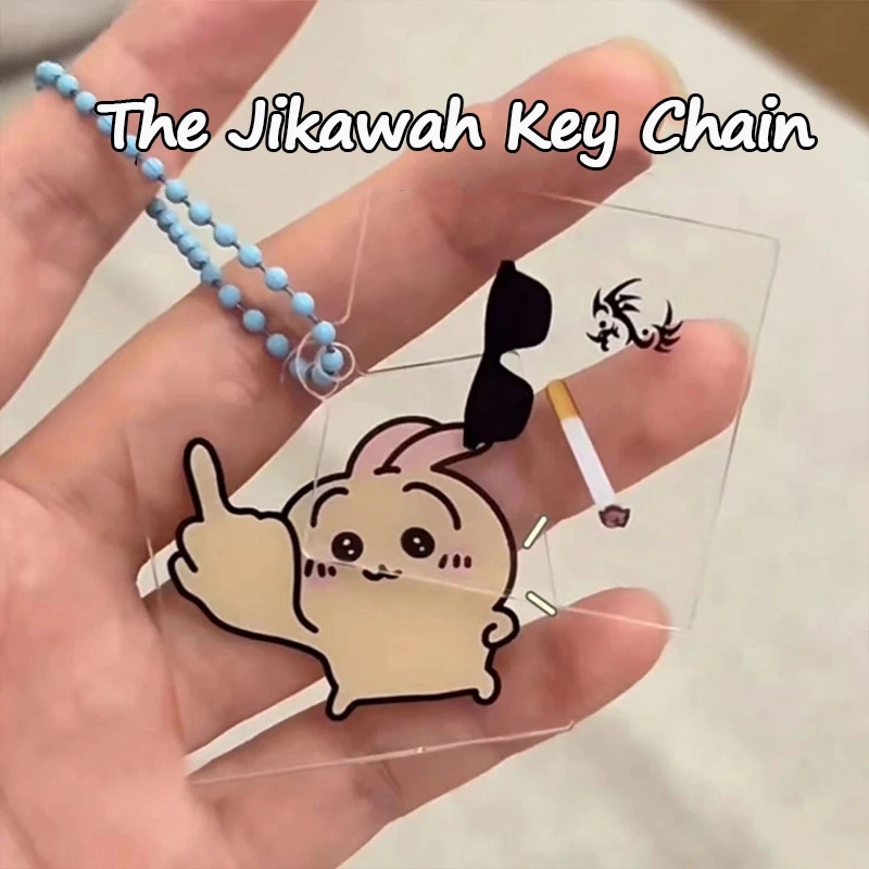 Acrylic Cartoon Keychains Cute Usagi Hachiware Figure Anime Keyring Backpack Pendant Decoration Keychain Accessories Key Chains