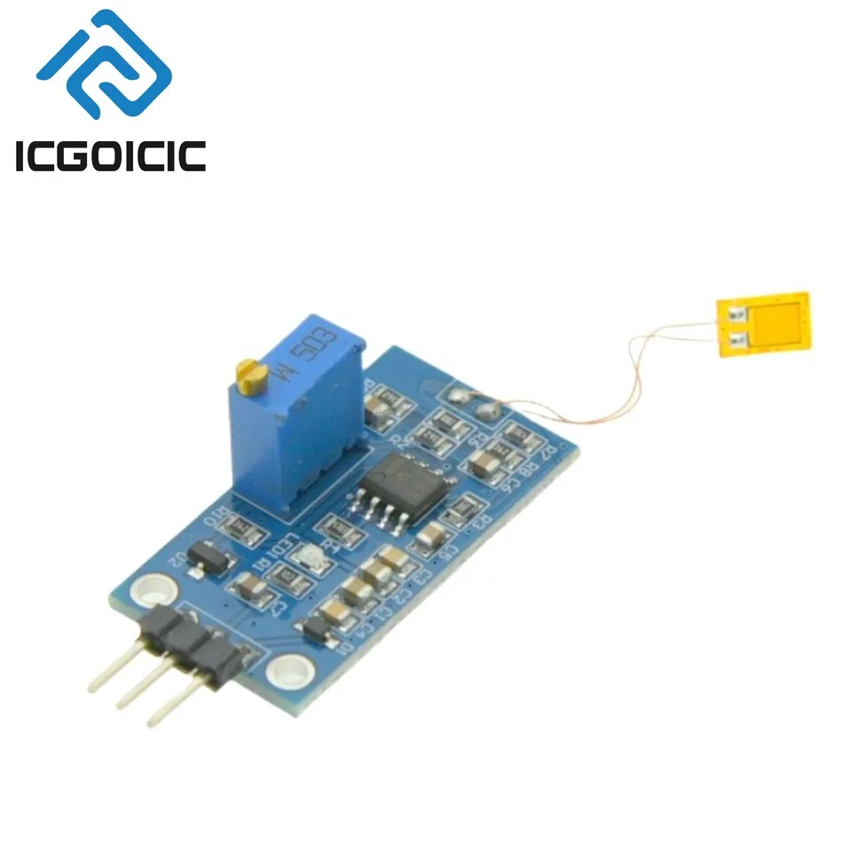 Módulo de sensor de flexión Y3 con amplificador – Salida analógica de 0-3,5 V, 30 ° Gama, para detección de presión de peso Arduino