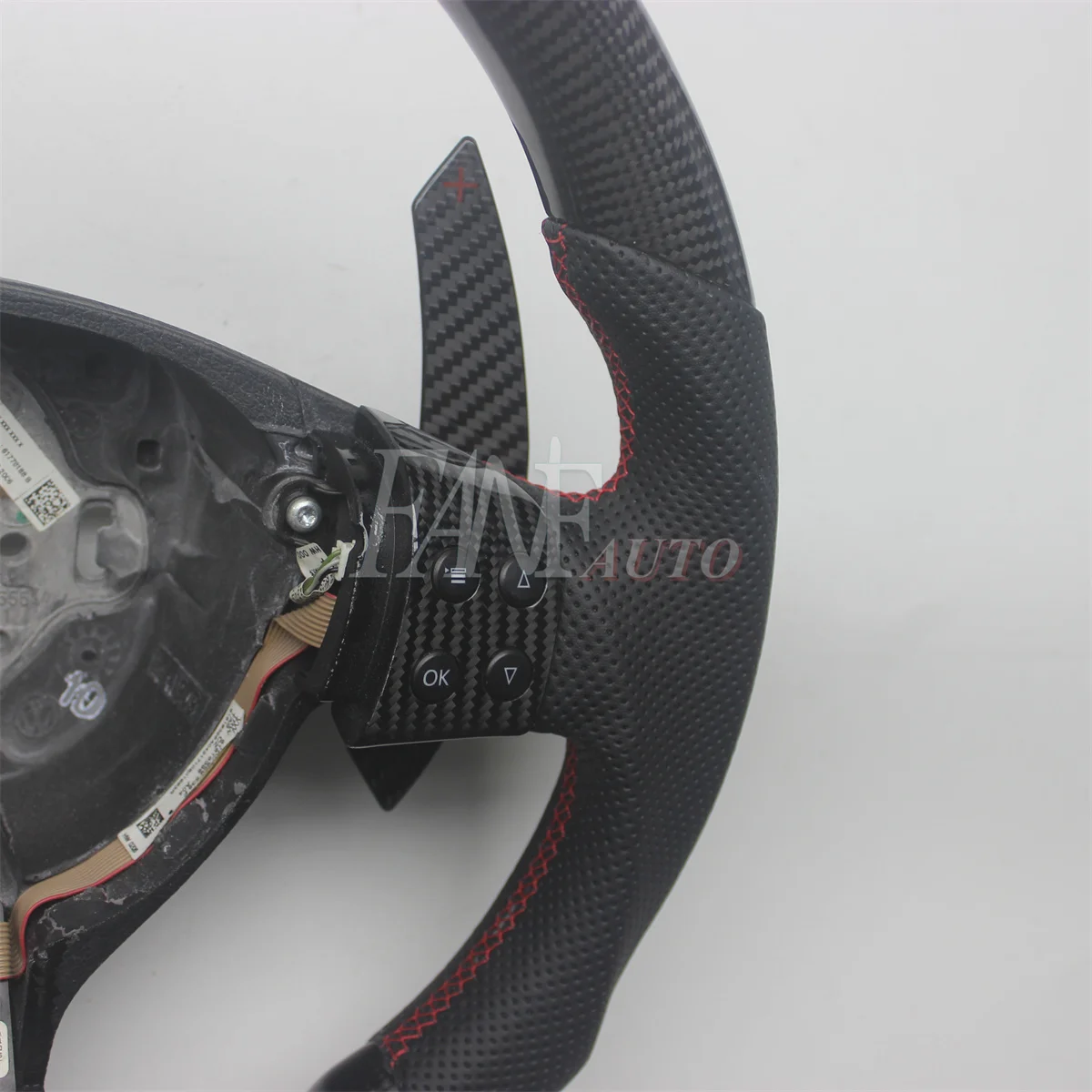 Real Carbon Fiber Steering Wheel for VW Volkswagen Golf 5 Mk5 GTI 2003-2009 Jetta Bora R36 R32 EOS Passat B6 With Shift Paddles