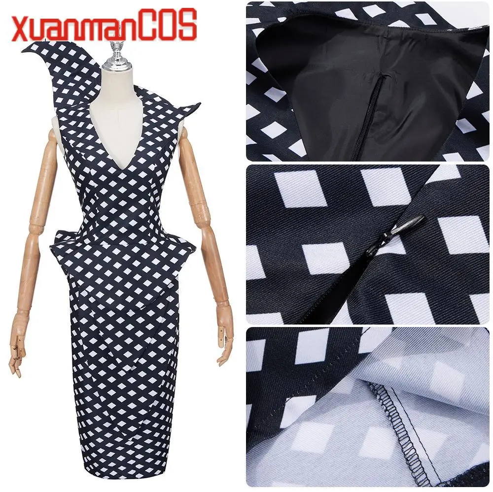 Movie Coralin The Secret Door Cosplay Costume Polka Dot Top Skirt Suit for Female Role Play Outfit Halloween Party Clothes