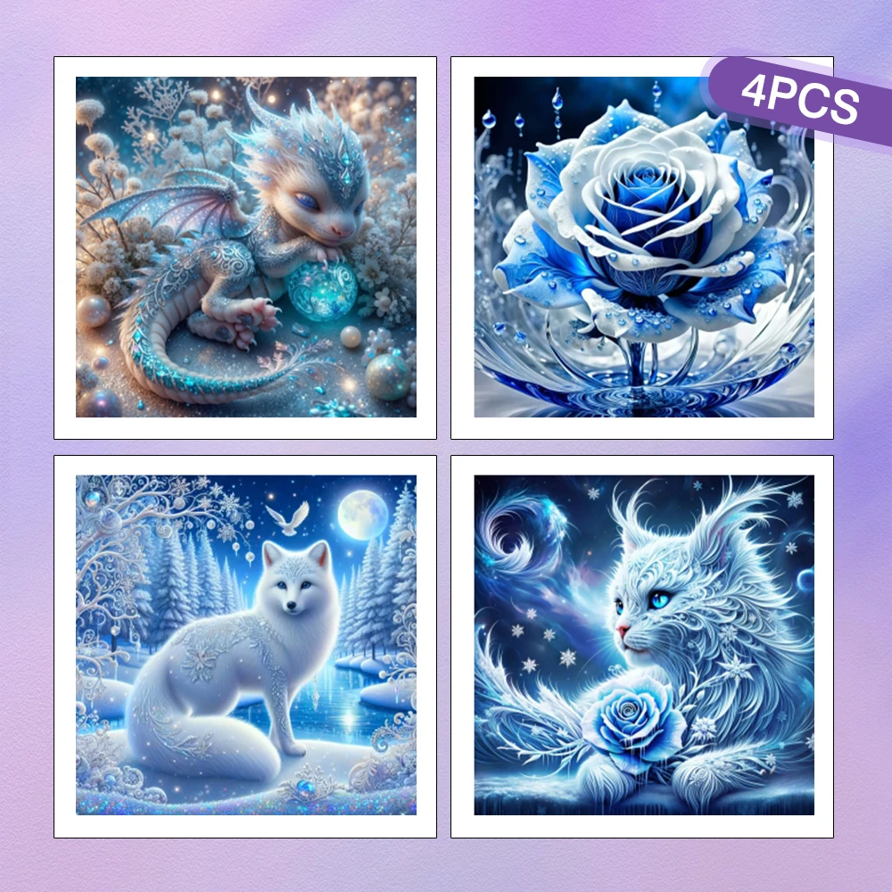 huacan-4-pcs-pintura-diamante-gato-mosaico-diamante-arte-rosa-flor-dragao-inverno-broca-redonda-kits-completos-decoracao-para-casa-arte
