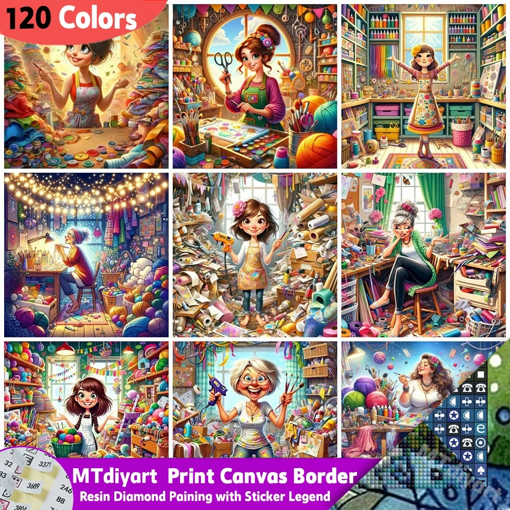 Resin Craft Workshop - Printed Canvas Border Symbol Stickers 120