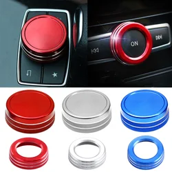 Car Multimedia Control Knob Cover Volume Knob Decoration Ring Fit For Mercedes Benz A B E CLA GLA GLE GLK ML GL W204 Class AMG