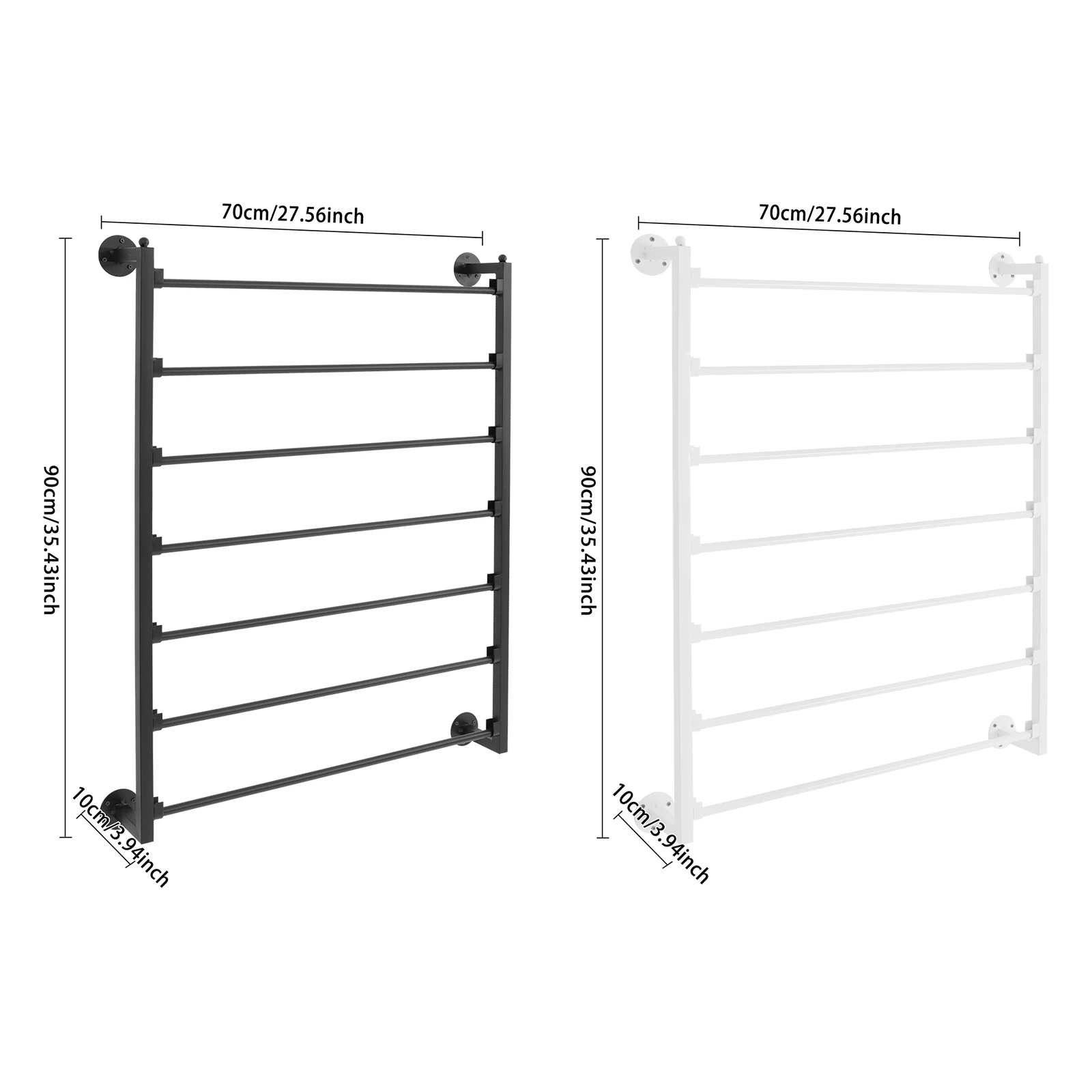 7段スチールリボン収納オーガナイザー、クラフトルーム、フラワーショップ、クリスマスギフト包装紙用の壁掛け包装紙ラック