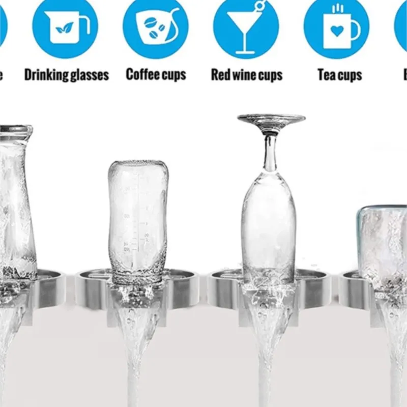 Faucet Glass Rinser Automatic Cup Washer Kitchen Sink Bar Glass Rinser Coffee Pitcher Wash Cup For Kitchen Sink Accessories