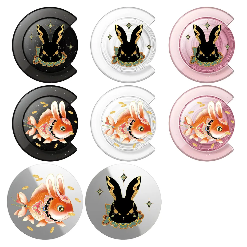 

Black Rabbit Magnetic Folding Phone Stand for IPhone 12 13 14 15 16 17 Pro Max Holder Mount Support for S25U