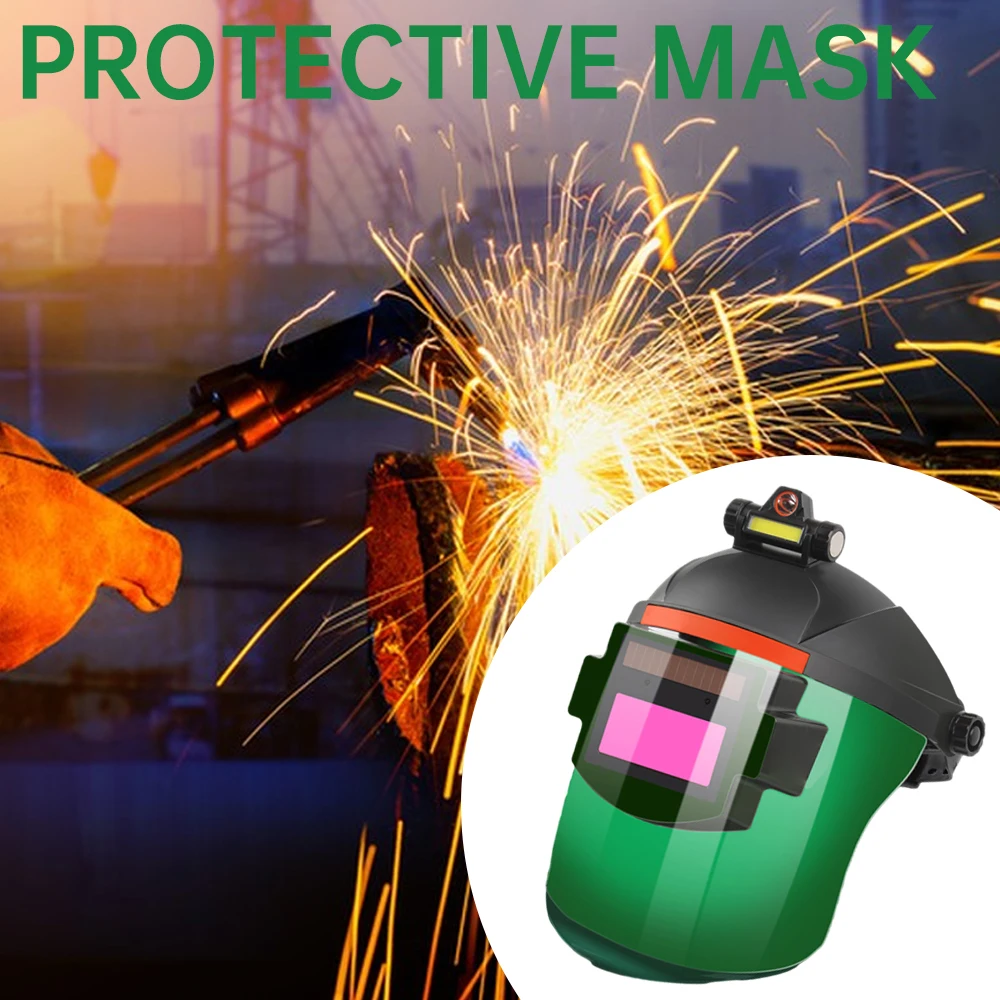 Welding Mask Solar Automatic Dimming Large View True Color 130℃ High Temperature Resistant Welder Auto Darkening Welding Helmet