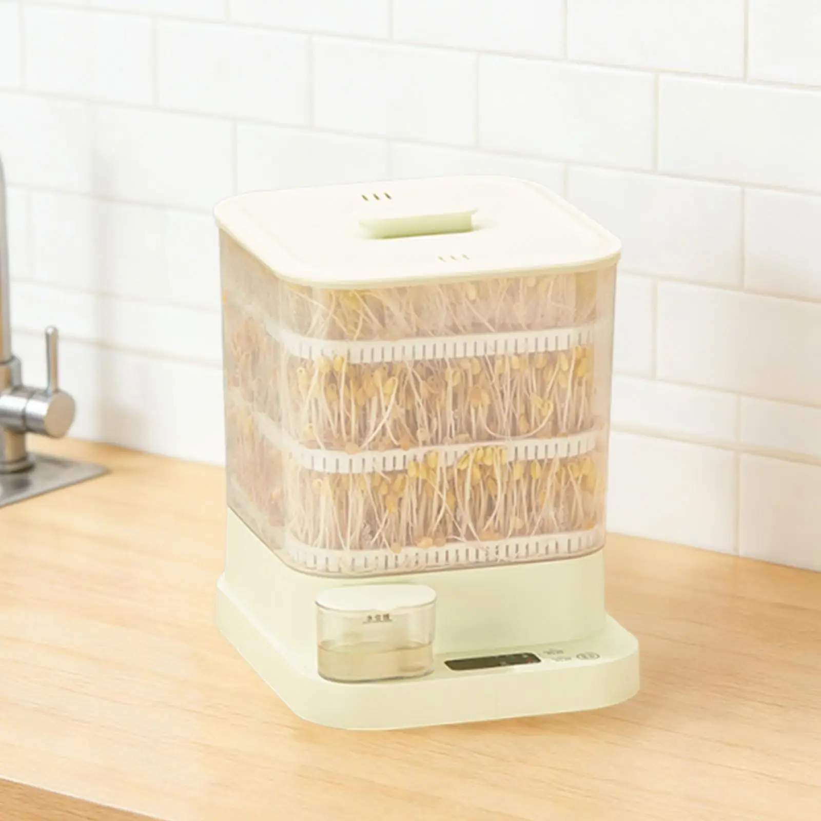 

Регулируемая машина для выращивания ростков из пластикового материала с несколькими сезонными режимами для домашнего выращивания овощей на кухне