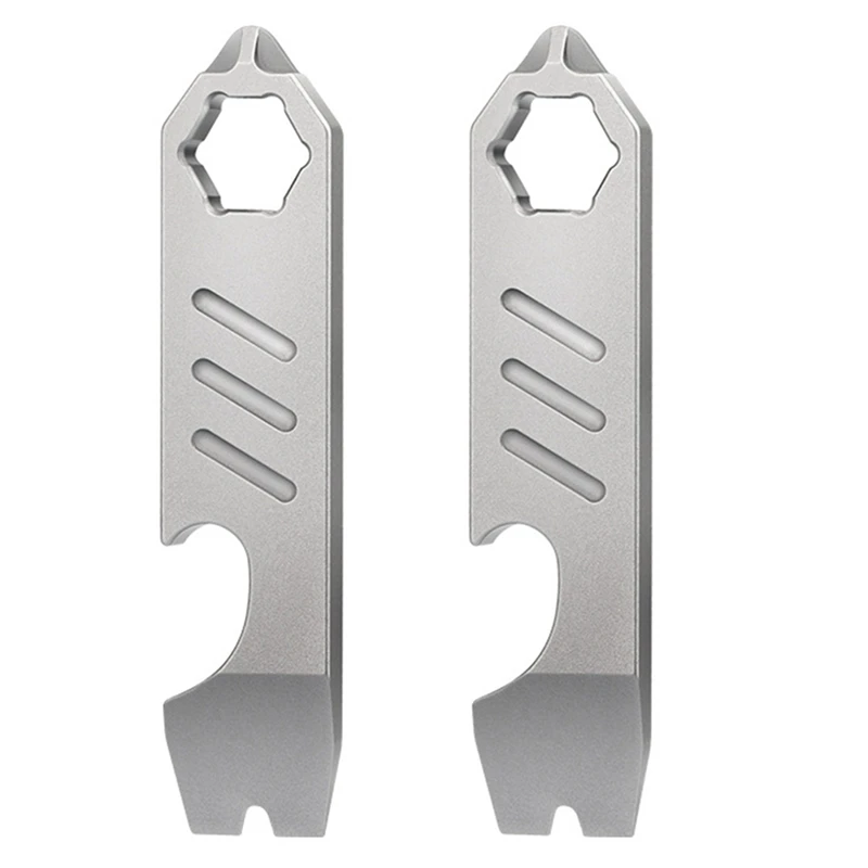 2025 New-2X TC4 Titanium Alloy Crowbar Bottle Opener Graduated Scale Wrench Outdoor Tools Multifunction Camping Gear