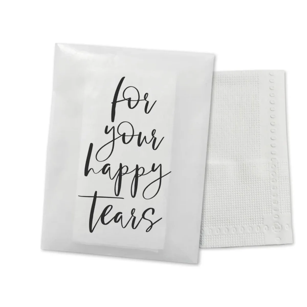 Happy Tears Tissue Packets | Wedding Tissues | Wedding Guests |Biodegradable Packets | For Your Happy Tears