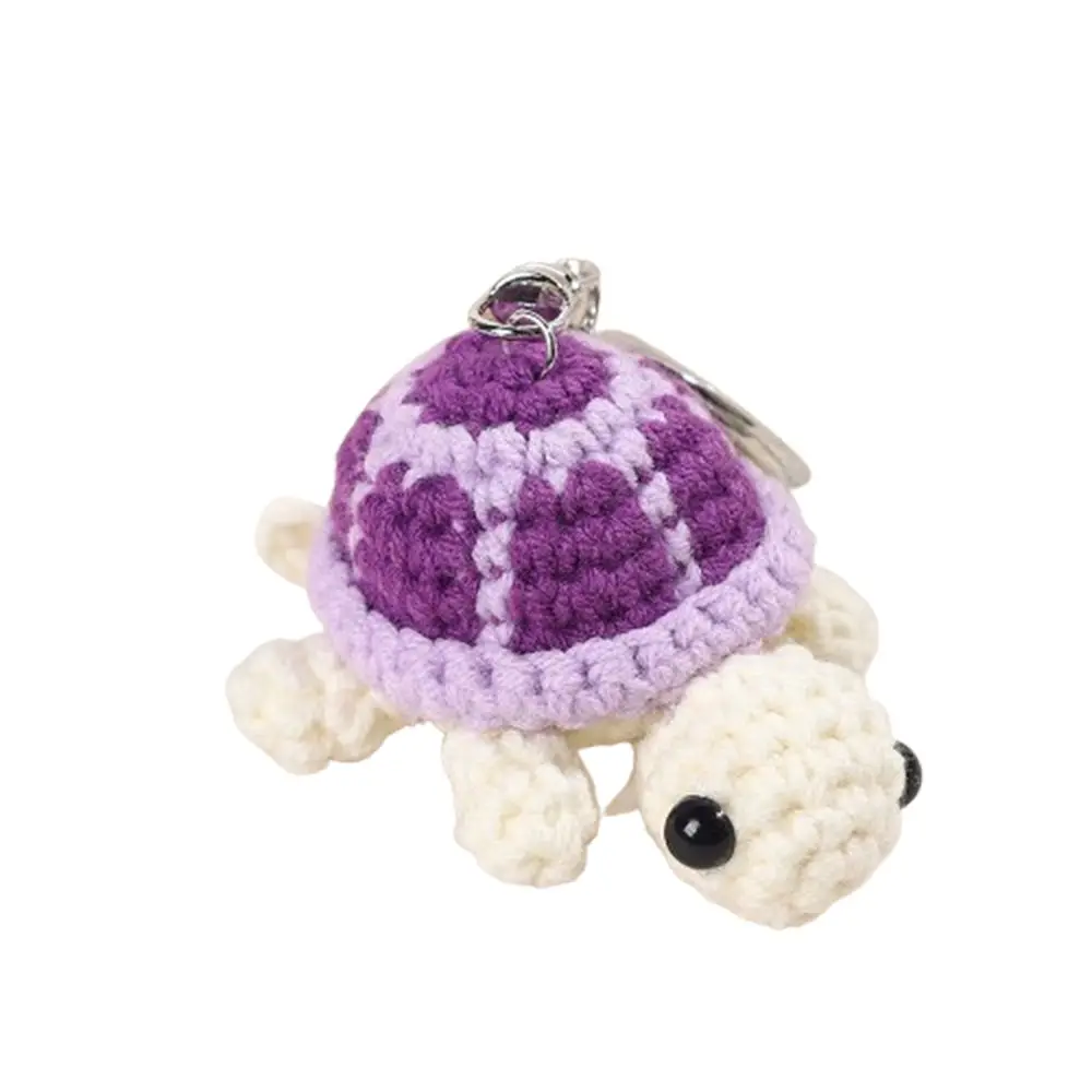 Cartoon Tortoise Little Turtle Crochet Keychain Mini Wool Knitting Mini Knit Turtle Pendant High Quality Creative