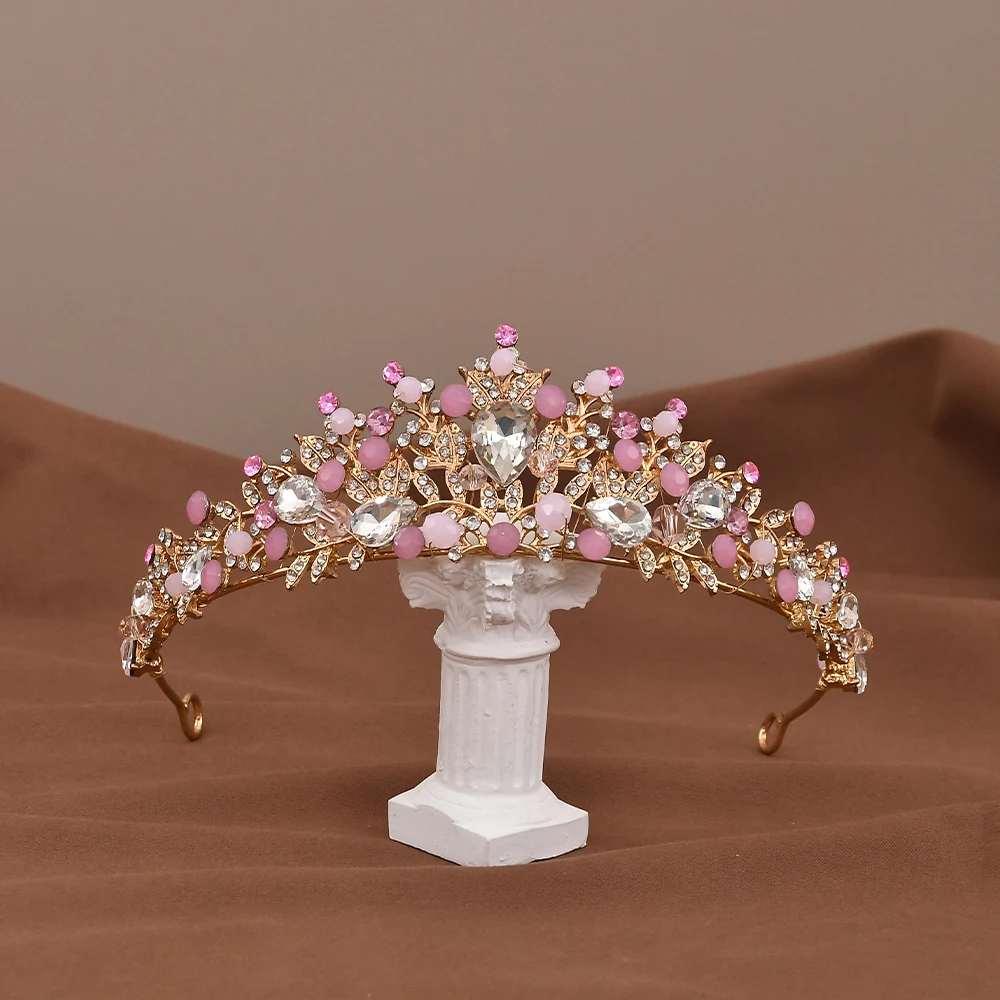 Crystal Crown For Girl Princess Rhinestone Tiara Headband Bridal Wedding Party Birthday Prom Children Hair JewelryAccessories