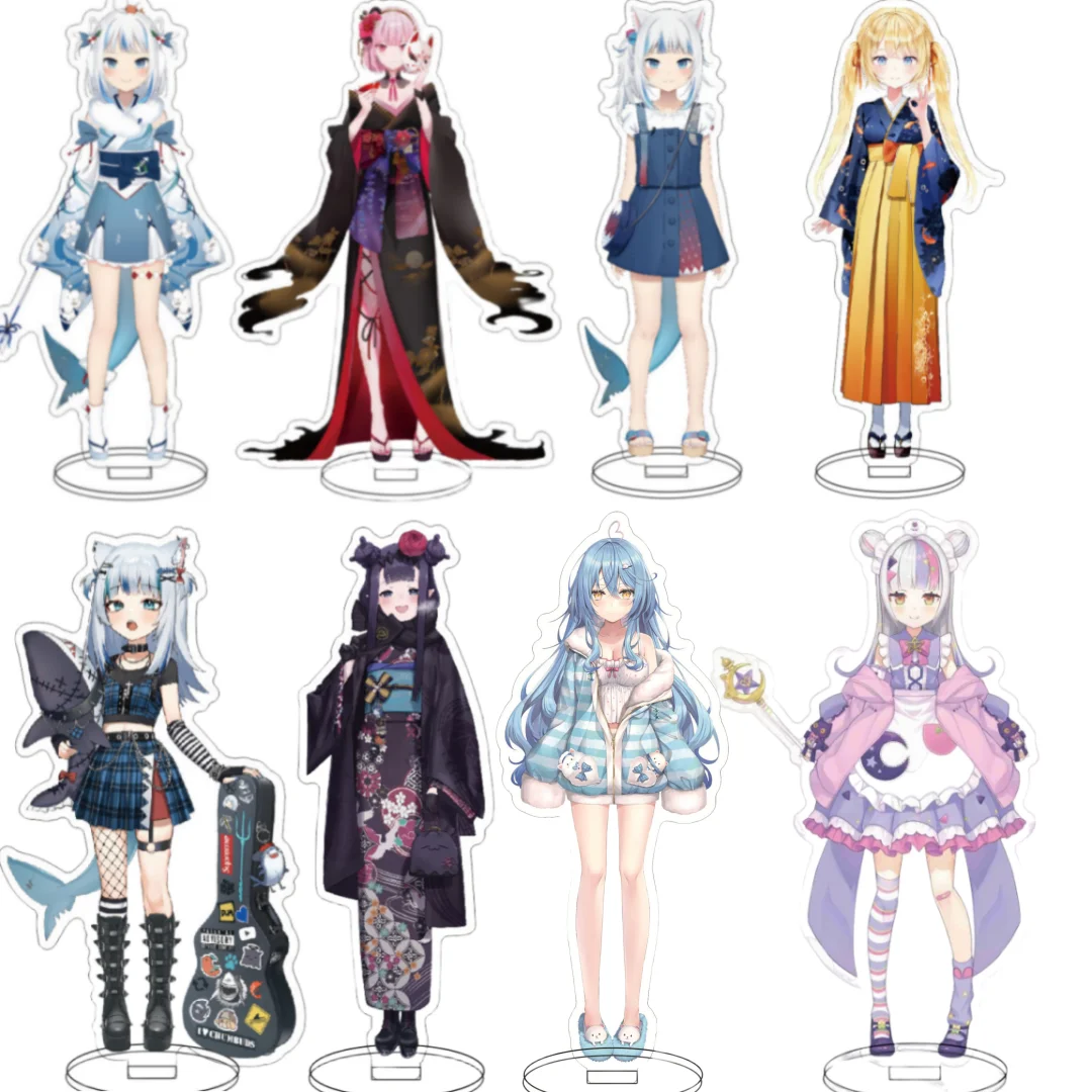 

Hot Anime Hololive Vtuber Figures Ninomae Ina'nis Gawr Gura La+ Darknesss Cosplay Acrylic Stand Model Fans Christmas Gifts 15CM