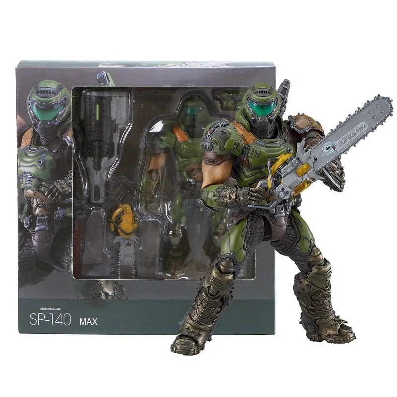 Figma SP-140 Doom Slayer Eternal Action Figure Collection Model Anime 16cm Destroy Warrior Doom Movable Figurine Toys for Gifts