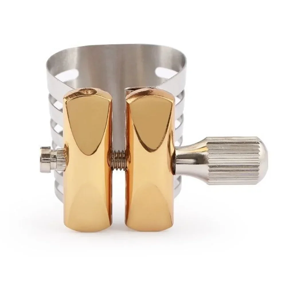 Saxophone Clip Sax Ligature Parts Replacement Stainless Steel For Tenor Saxophone Mouthpiece Gold 67g Easy To Install