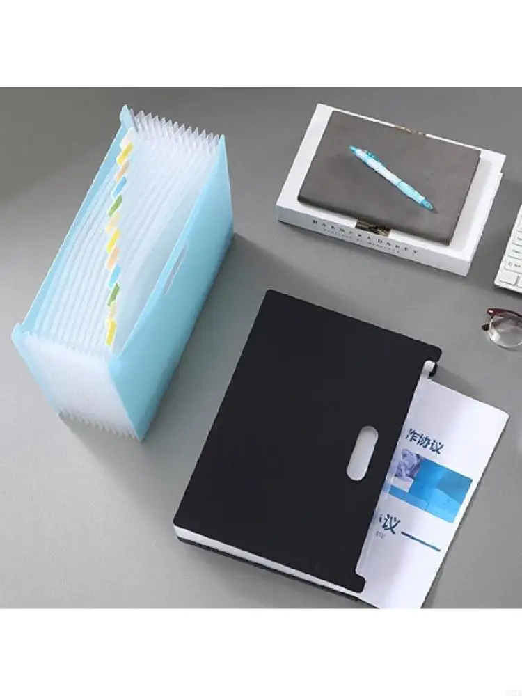 

M5TB 2PCS расширяемые аккордеонные папки Файл -папки папки папки листы с ручками для школьного офиса дома