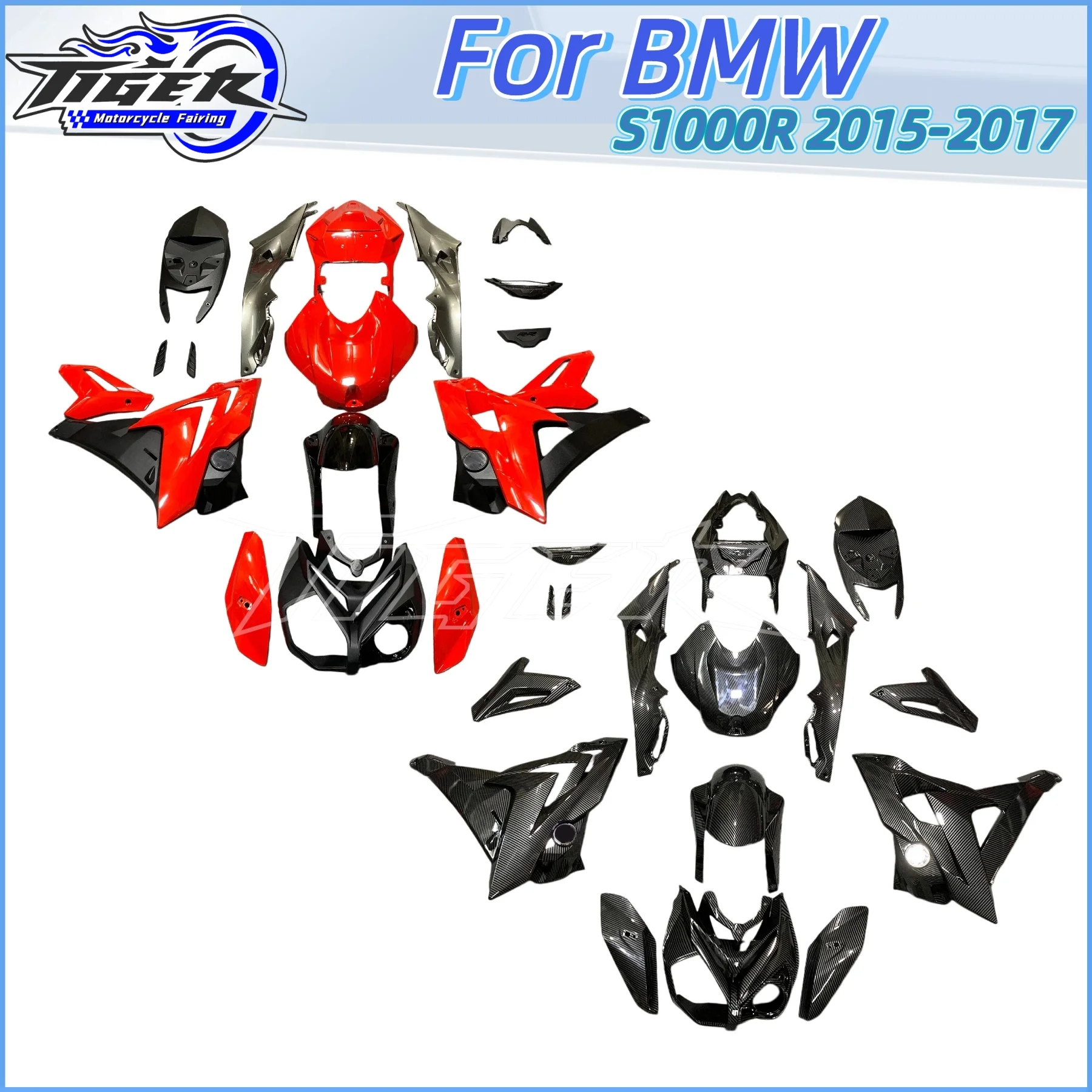 

Усовершенствованный комплект обтекателей для мотоцикла BMW S1000R 2015-2017, красный, литье под давлением