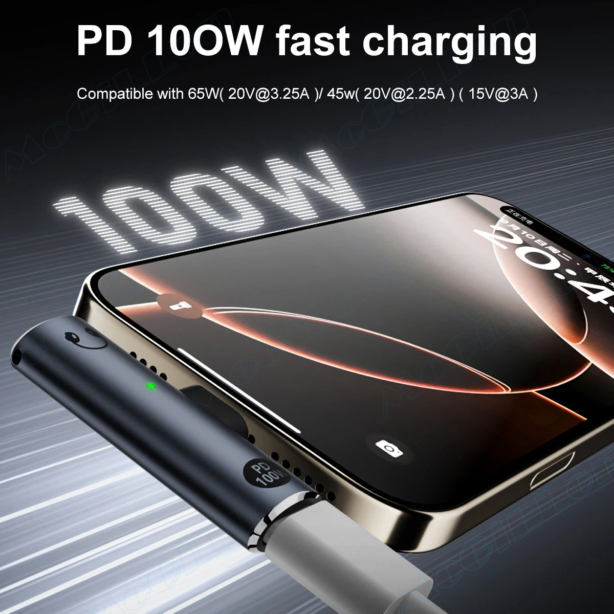 Picture 4: 2 in 1 USB Type C To 3.5mm Headphone and Charger Adapter PD 100W Audio Aux Adapter USB C Splitter for Xiaomi Huawei iPhone 17 16