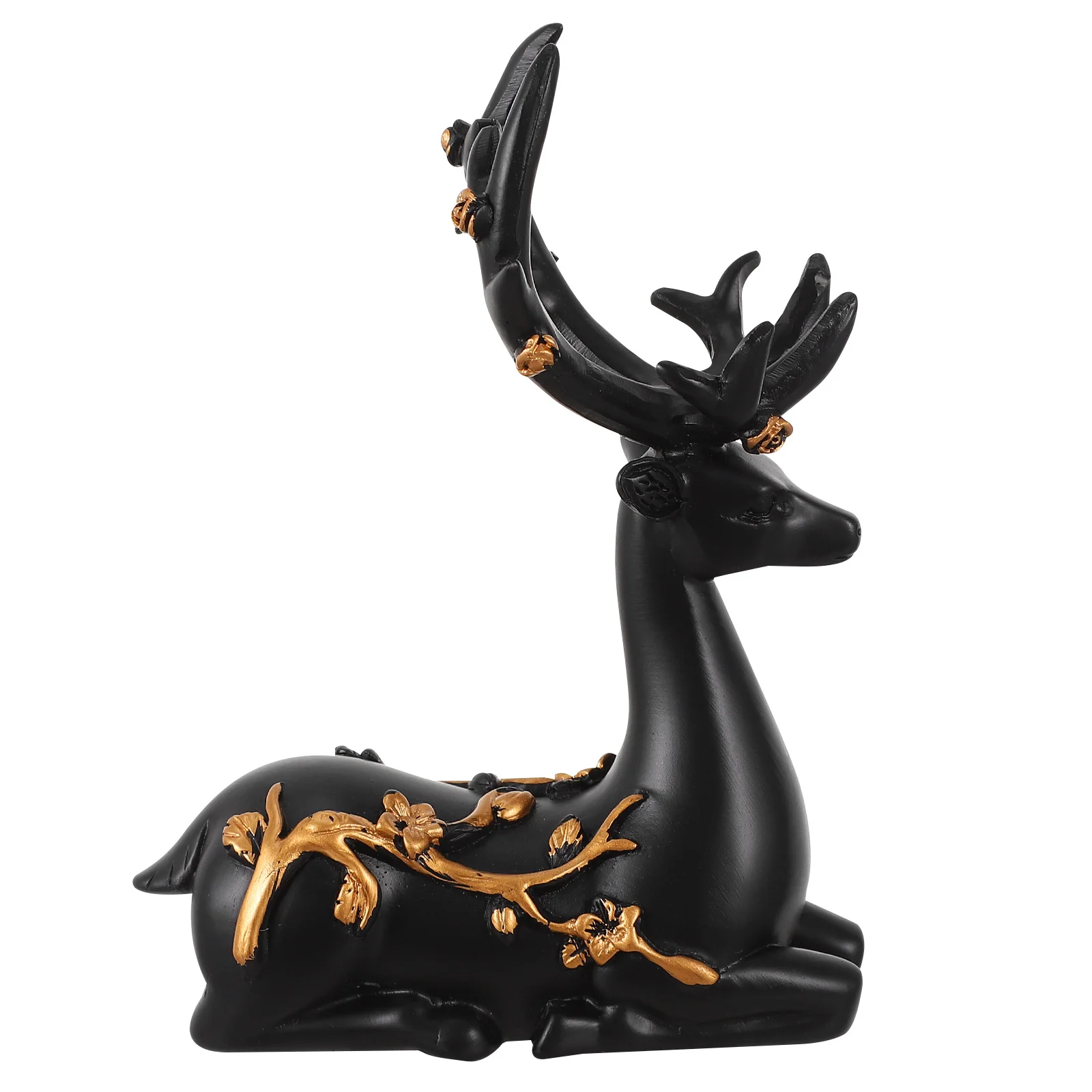 

FELTECHELECTR Elk Shape Crystal Base Home Decor Stand Holder for Living Room Table Ornament