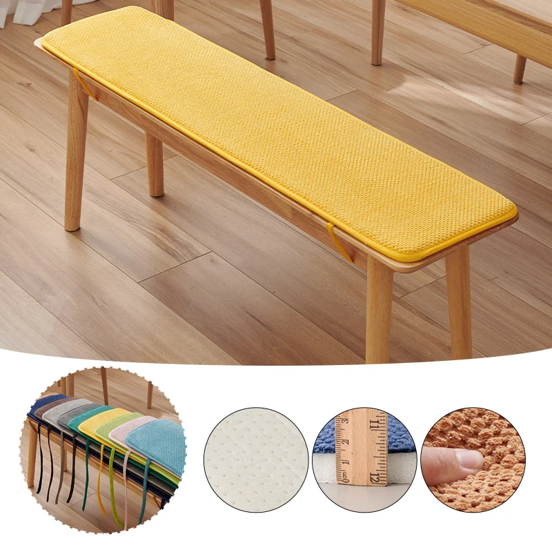 Corduroy Sponge Long Bench Cushion Soft Stool Seat Pad Winter Thicken Long Bench Cushion Mat Wood Sofa Card Seat Cushion