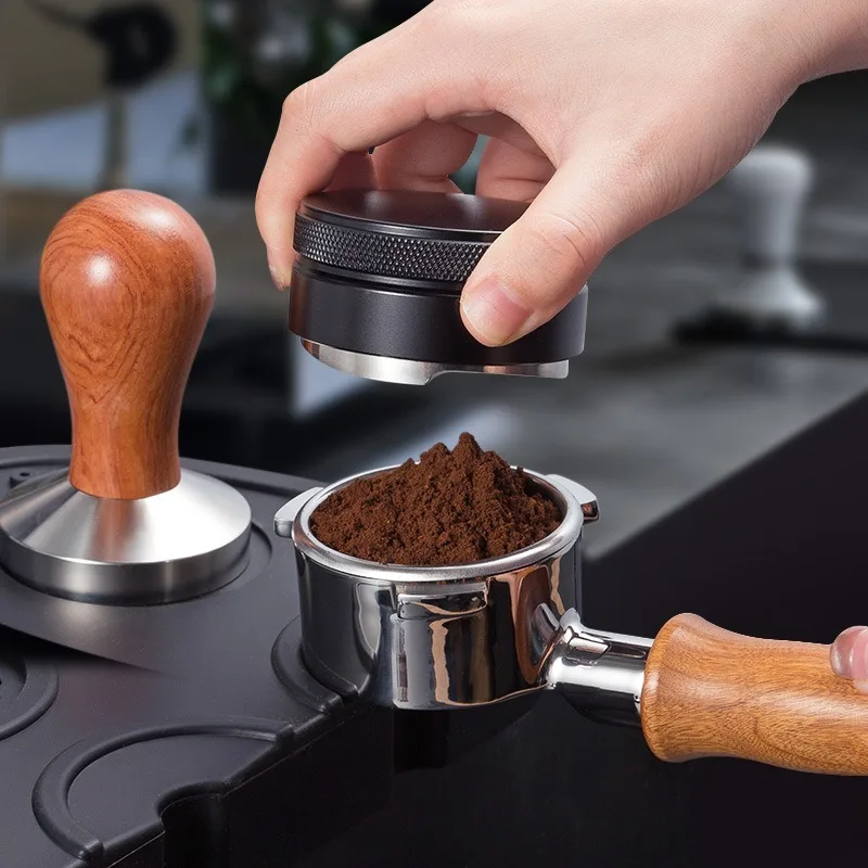 

Coffee Espresso Distribution Tool/Leveler 3 Angled Slopes Adjustable Palm Tamper Fits 51/53/58mm Portafilter