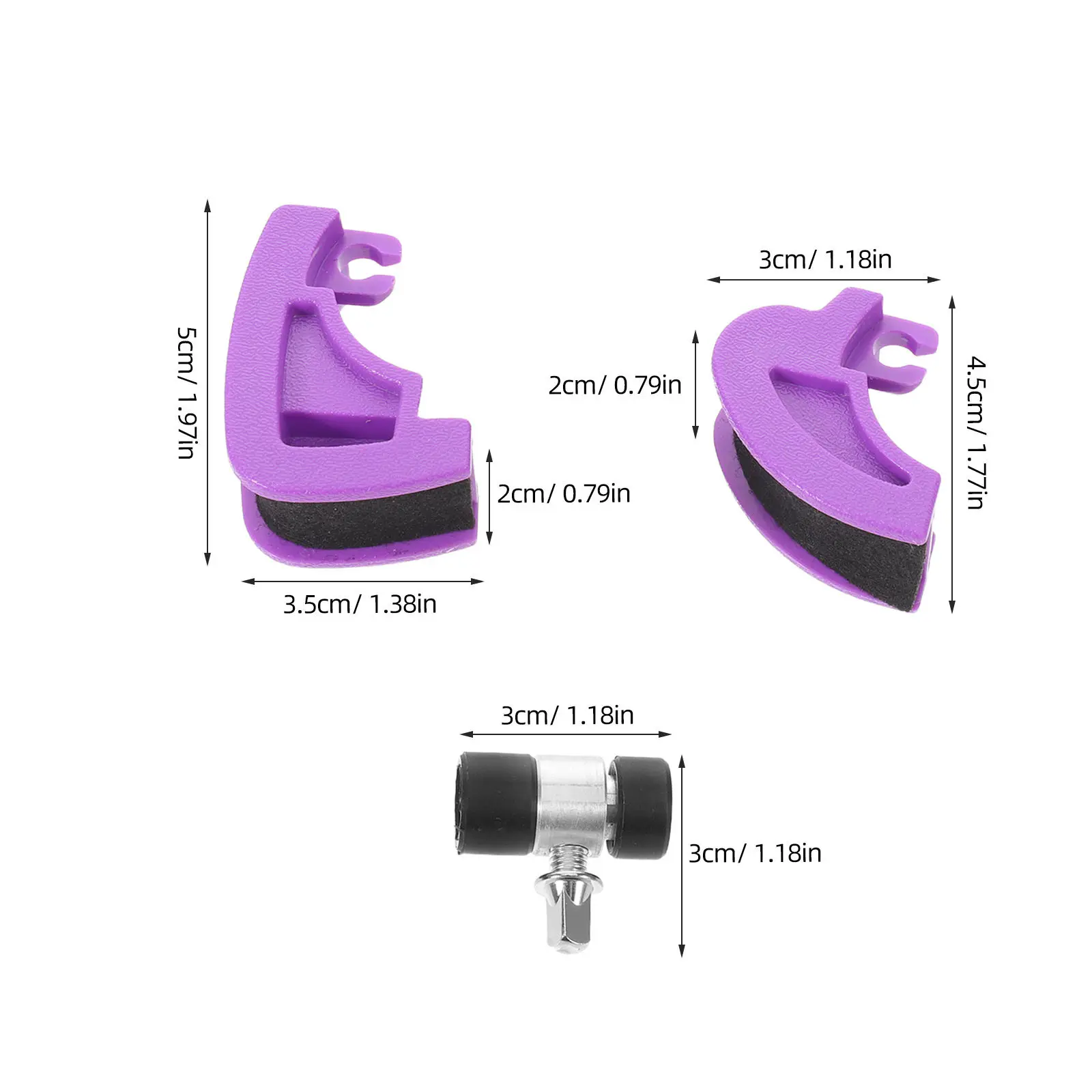 1Set Stable Drum Pedal Cam Block Low Friction Upgrade Kit Drive Cam for Bass Drum Pedal Repair Modification Purple