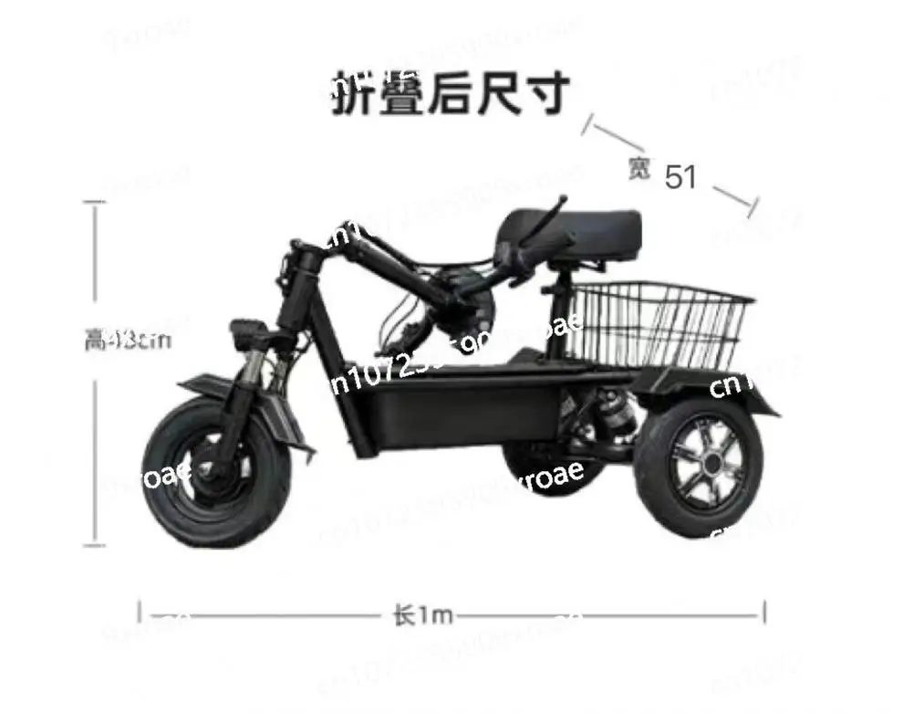 دراجة ثلاثية العجلات كهربائية منزلية صغيرة بيك اب كبار السن إرسال الأطفال #4