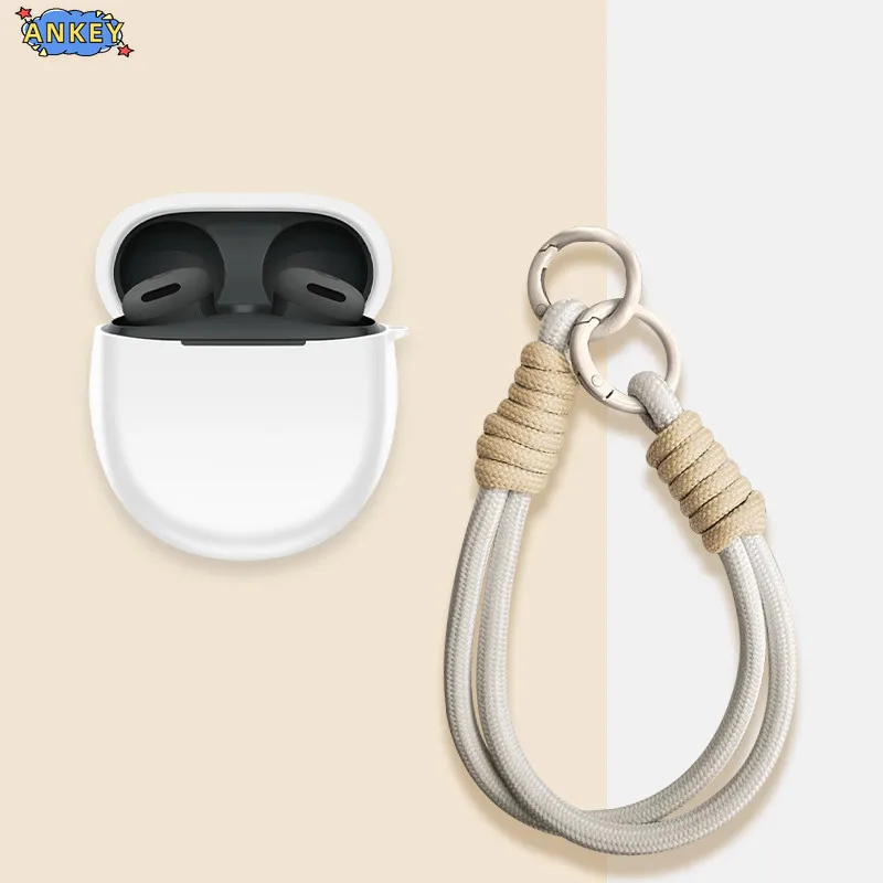 حافظة لهاتف Google Pixel Buds 2a حافظة من السيليكون الناعم المقاوم للخدش مع حبل حلقة تسلق #6