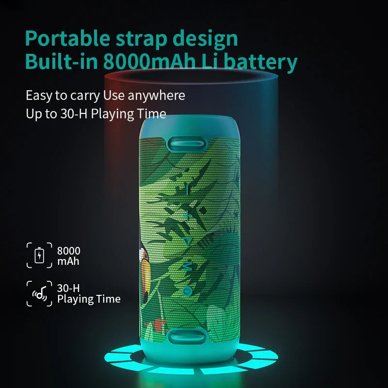 Mifa A90 Alto-falante Bluetooth verde 60W Potência de saída Alto-falante Bluetooth com amplificador Classe D Excelente desempenho de graves