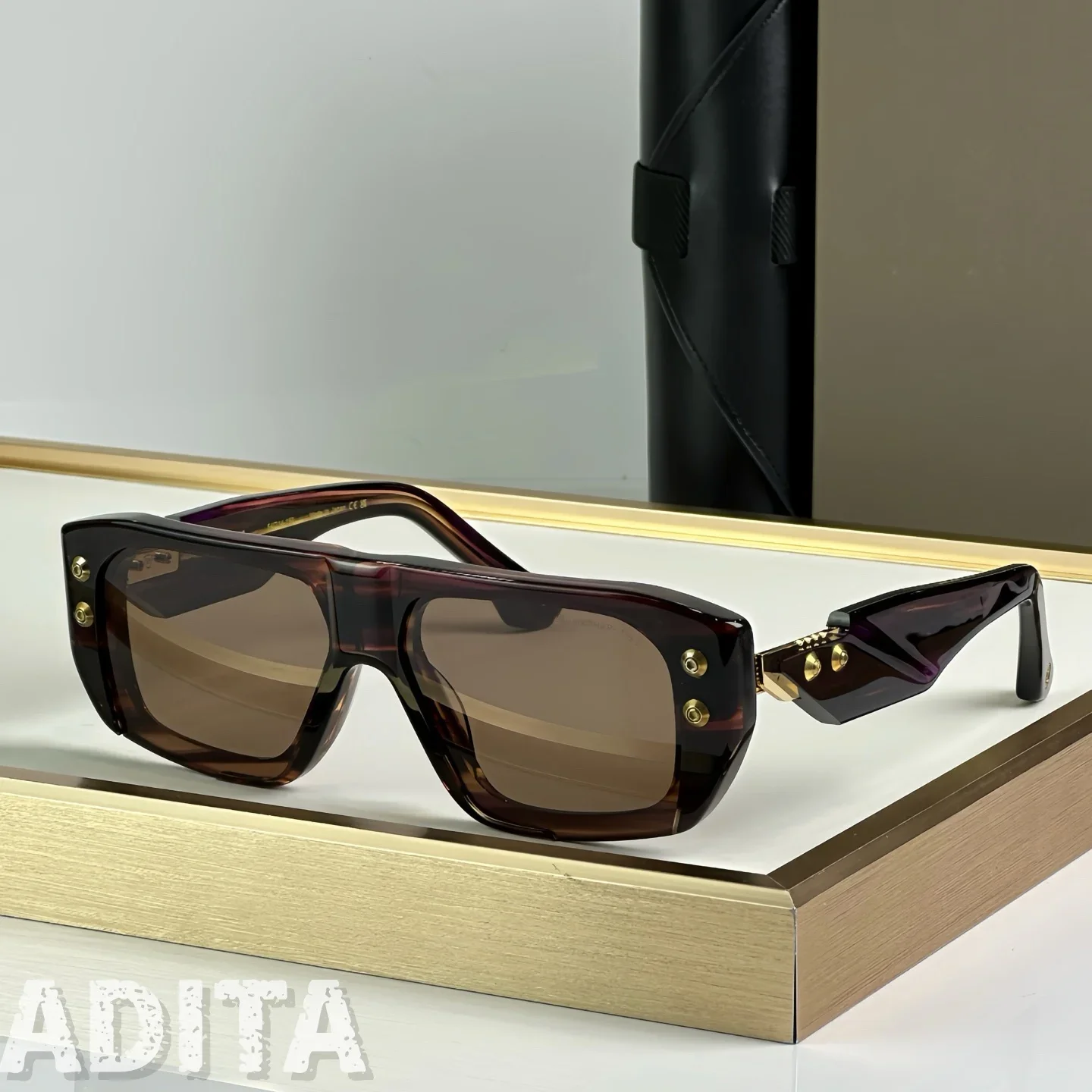 

DT HYPHER 1183 DTS466 Top High Quality Sunglasses for Men Titanium Retro Trend Design Sunglasses for Womens UV400