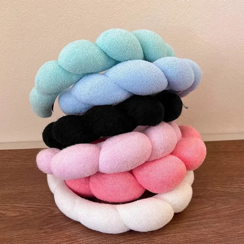 Fashion Sponge Headband for Women Girls Puffy Hair Band Makeup Bubble Retro Terry Cloth Headbands Hair Accessories Headwear