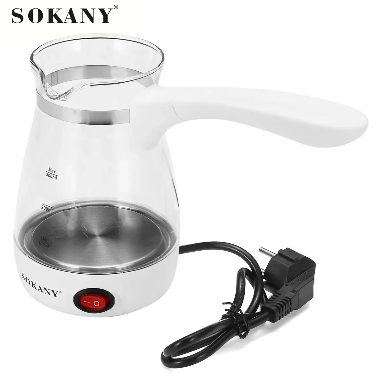 

SOKANY Electric Coffee Maker Pot Home Electrical Mocha Espresso Coffee Kettle Heat Resistant Portable Coffee Percolators 220V