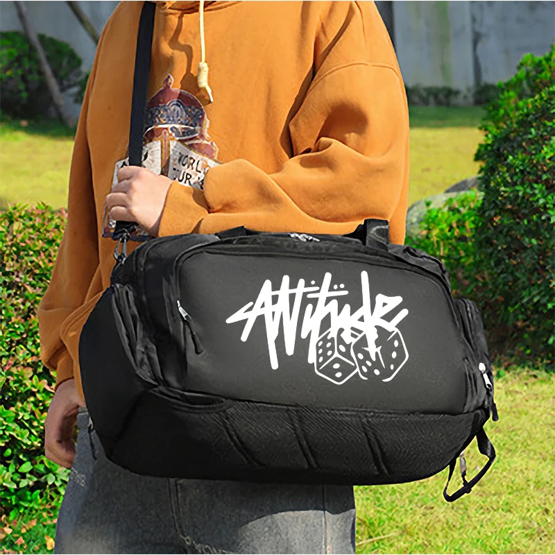 Fashion Men's Carry-on Travel Bag Large Capacity Waterproof Gym Bag with A Shoe Cabinet Storage Bag Multi-functional Backpack