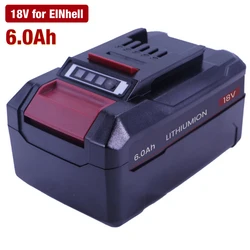 18V 6.0 Ah Li-ion Replacement Battery 4511395 for EINhell 4511481 4511396 PXC AXXIO GE-LC 18 Li Series Cordless Drill Battery