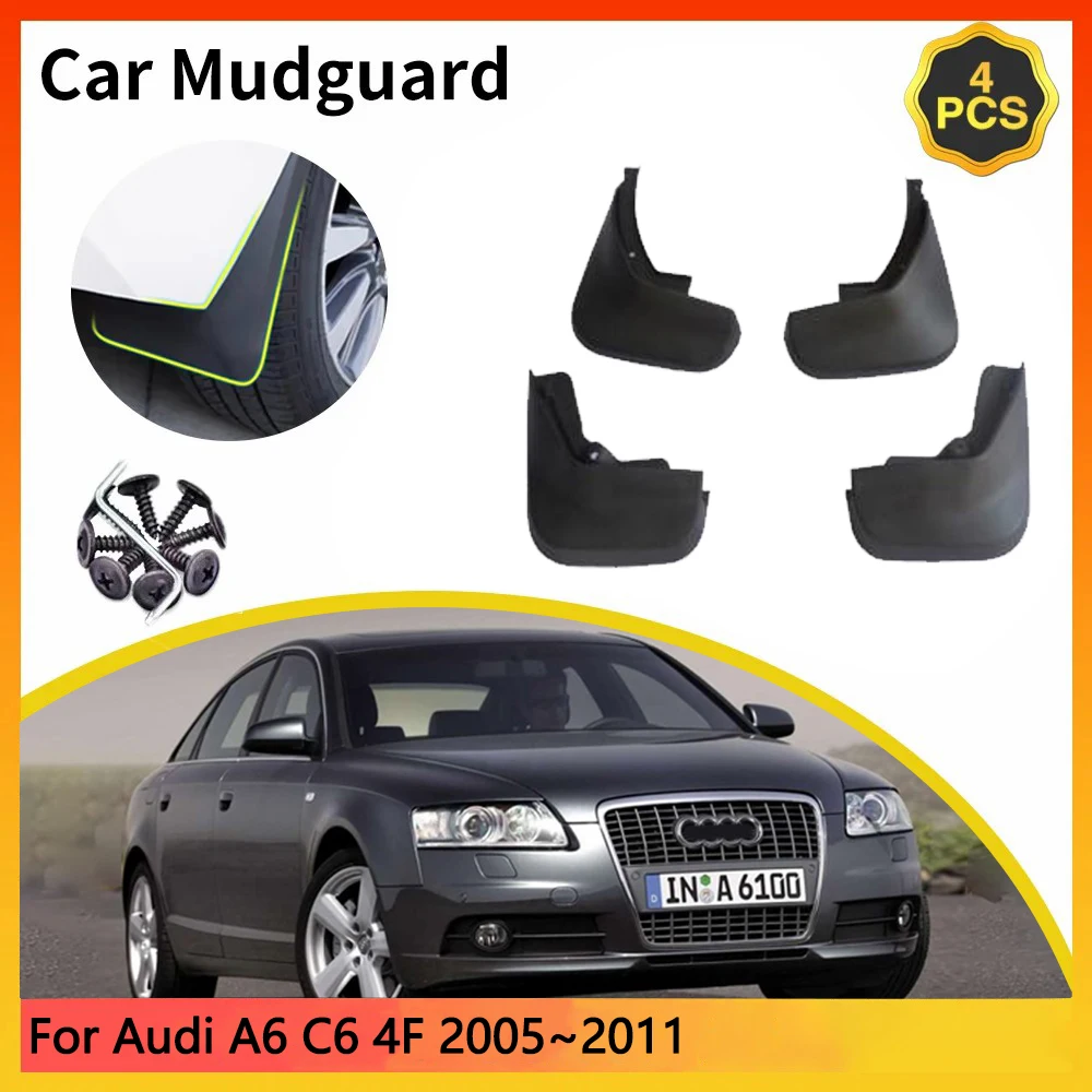 

For Audi A6 C6 4F 2005~2011 2006 2007 2008 Car Mudguards Mudflap Mudguard Splash Guards Mud Flaps Fender accessories Auto Parts