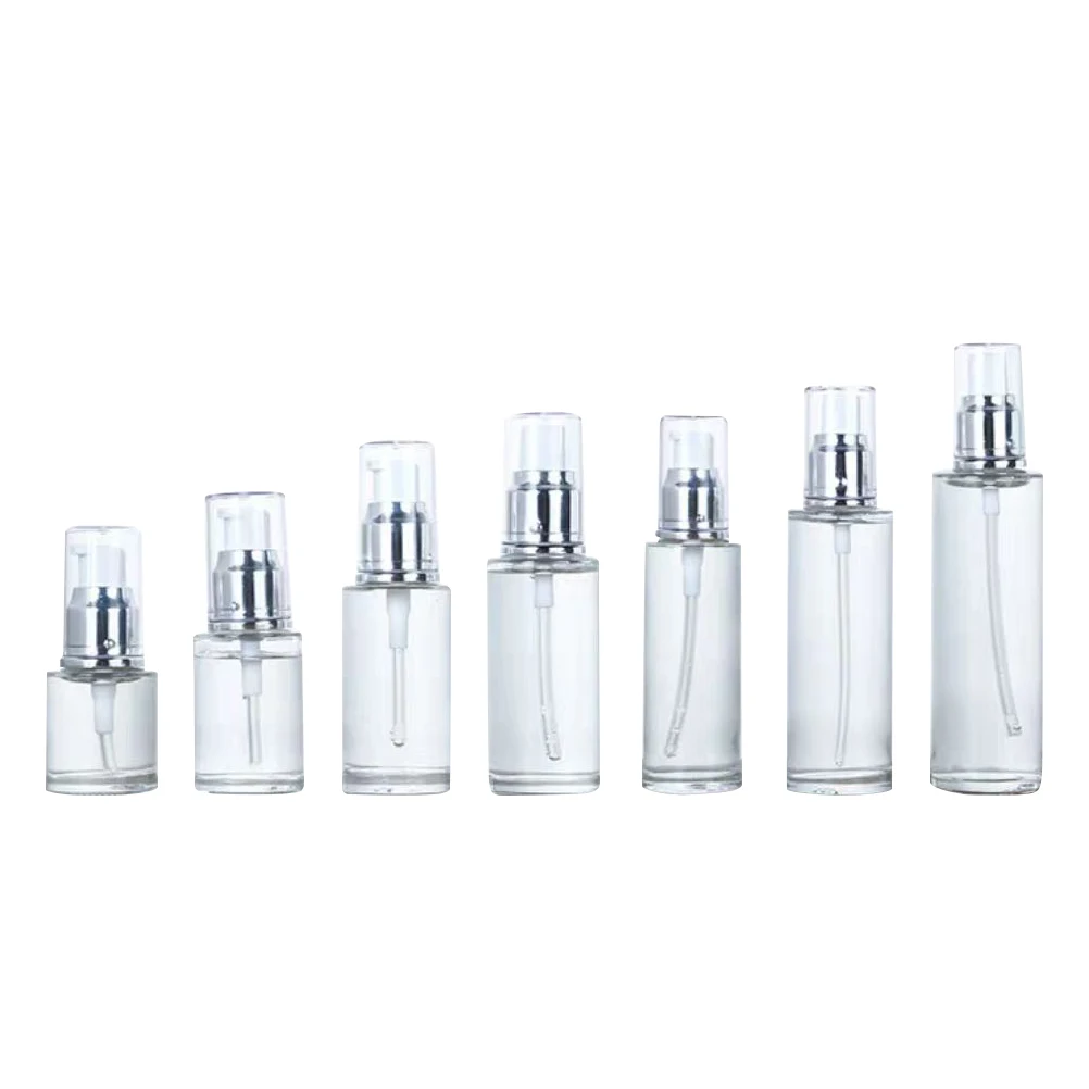 

3Pcs Lotion Bottles Empty Pump Portable Essential Oil Container Travel Nail Oil Bottle Golden White 30ml