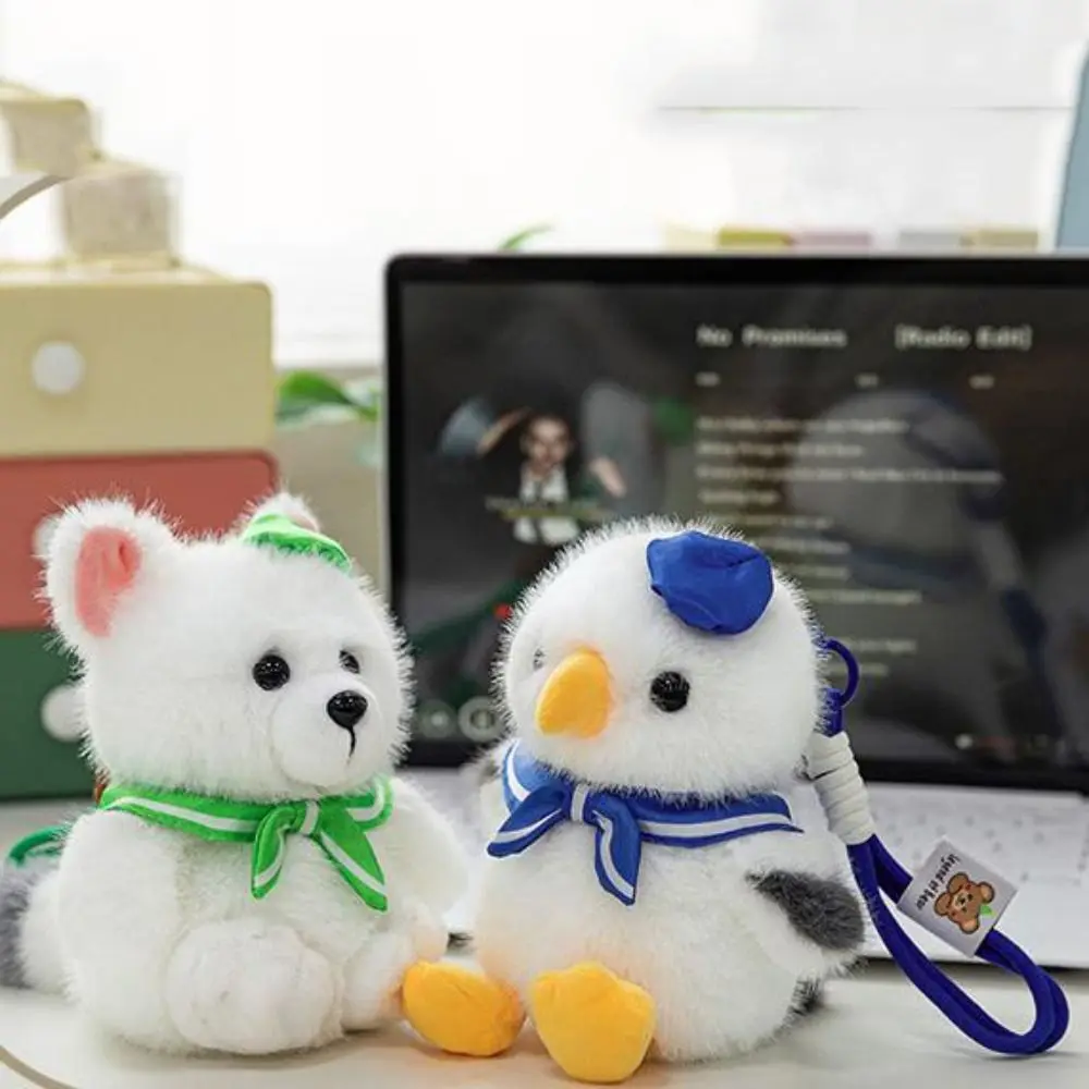 Collezione di portachiavi con gabbiano di simulazione interattiva, comodi giocattoli di peluche con bambola di gabbiano, morbidi fatti a mano