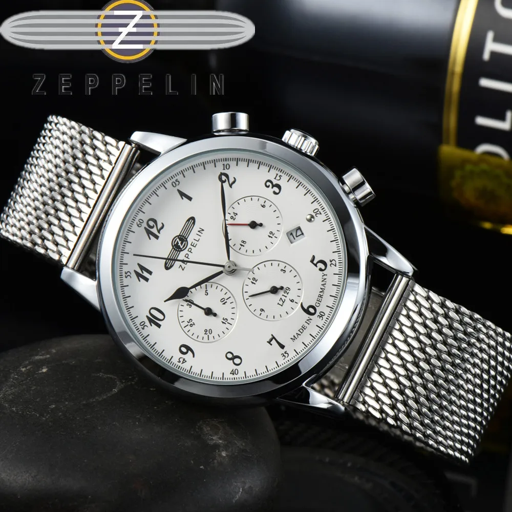 Mode Zeppelin Luftschiff Herren Retro Business Freizeit Herren uhr Modeuhr