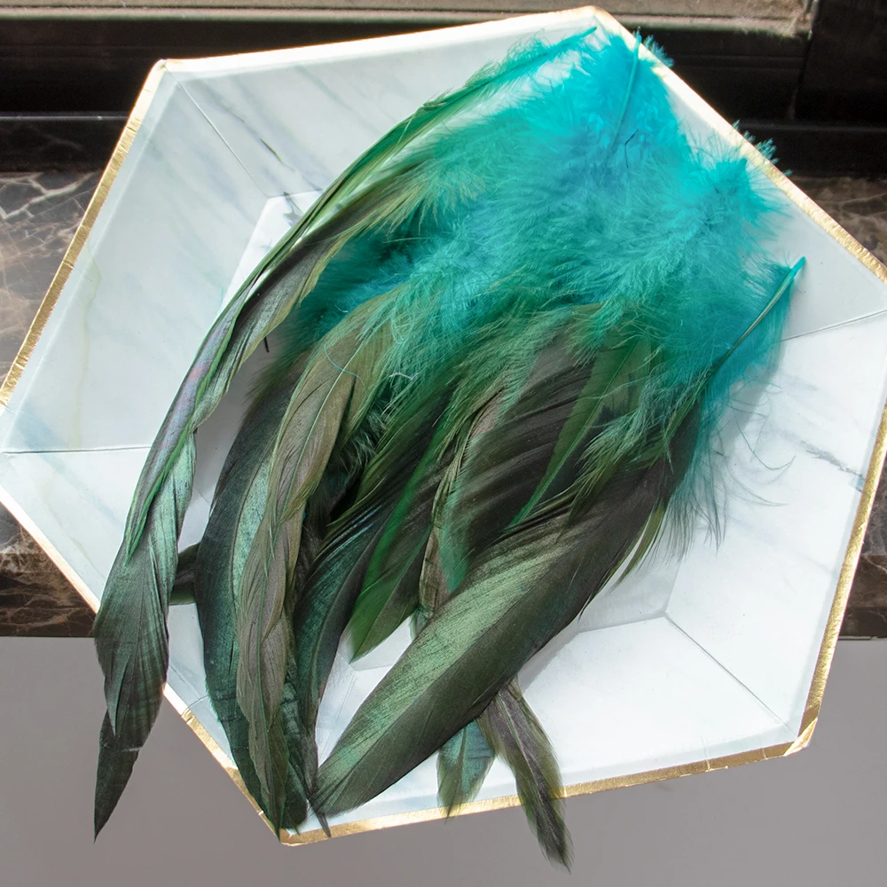 50/100 قطعة ريش الديك الدراج الطبيعي 10-15 سنتيمتر أعمدة الديك الملونة للحرف اليدوية التطريز حلم الماسك اكسسوارات