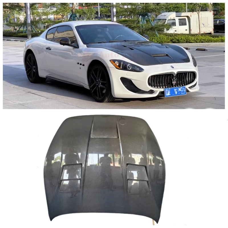 

For Maserati GT GC GTS 2007-2015 High Quality Carbon Fiber Front Engine Hood Vent Protector Spoiler Cover