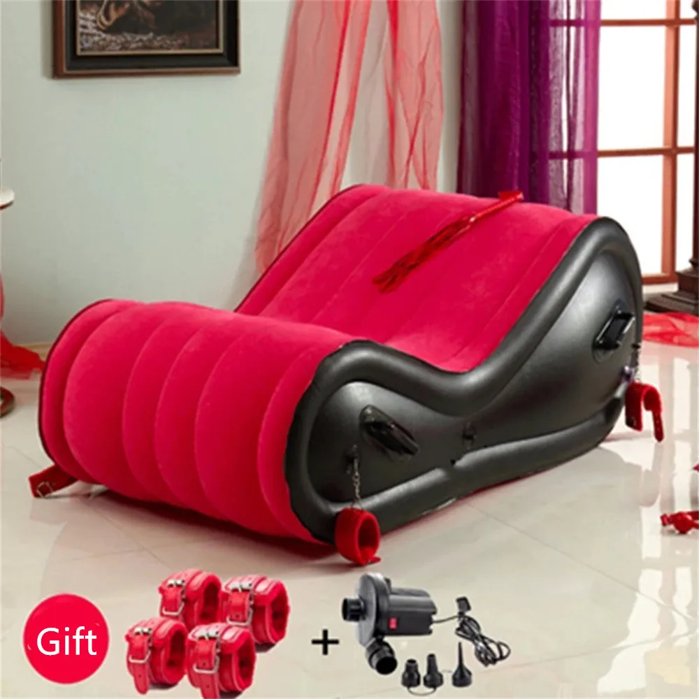 Couple Games Inflatable Sex Sofa Bed Chaise Living Room Furniture Tantra Sofa Electric Air Pump Rocking Seat Bdsm Toy Love Chair