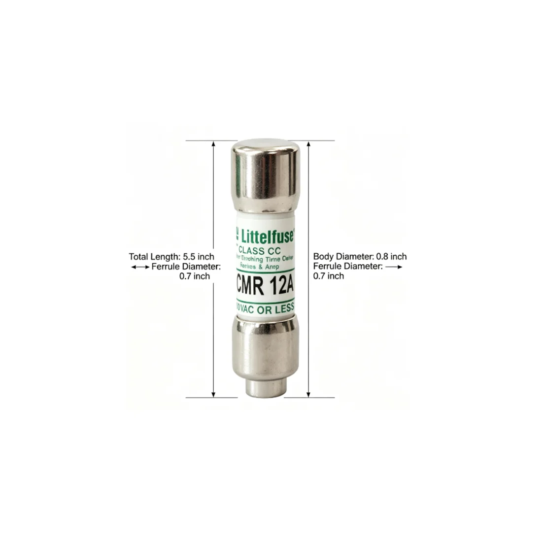 1PCS CCMR Time Delay Fuse Class CC 1A 2A 3A 4.5A 5A 6A 7A 8A 9A 10A 12A 15A 20A 25A 30A Industrial Circuit Protection Fuse