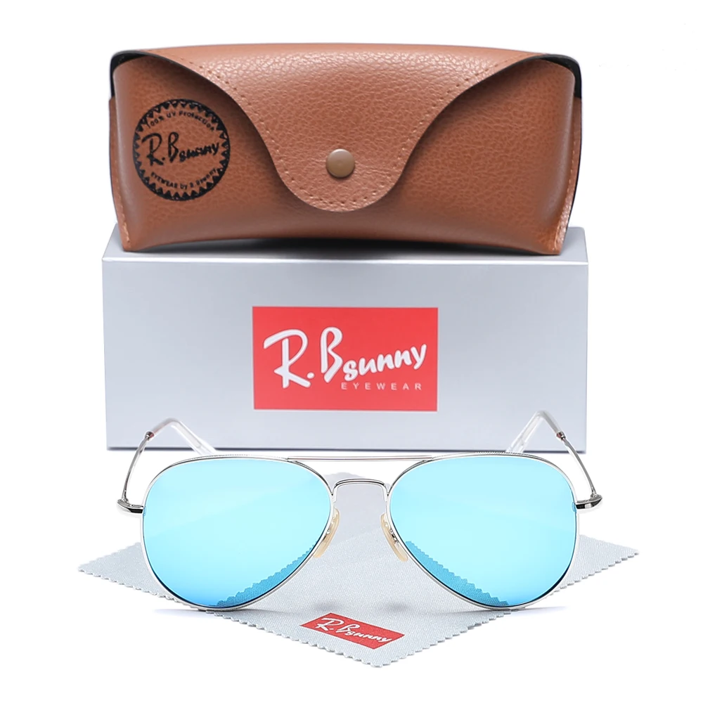 

RBsunny Fashion Pilot Sunglasses Men Women Vintage Metal Thin Frame Driving Glasses Luxury Brand Polarized UV400 Alloy Eyewear
