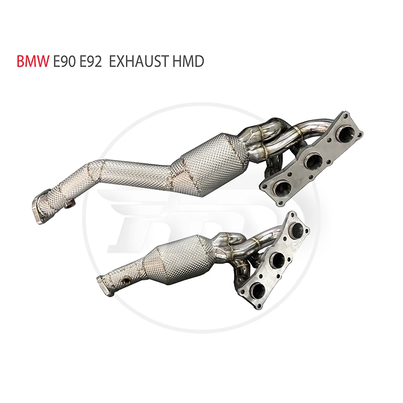 Head Section High flow Pipes Exhaust Pipes branch downpipe Exhaust Pipe with catalyst for BMW E90 E92 N46 N55 335i Car