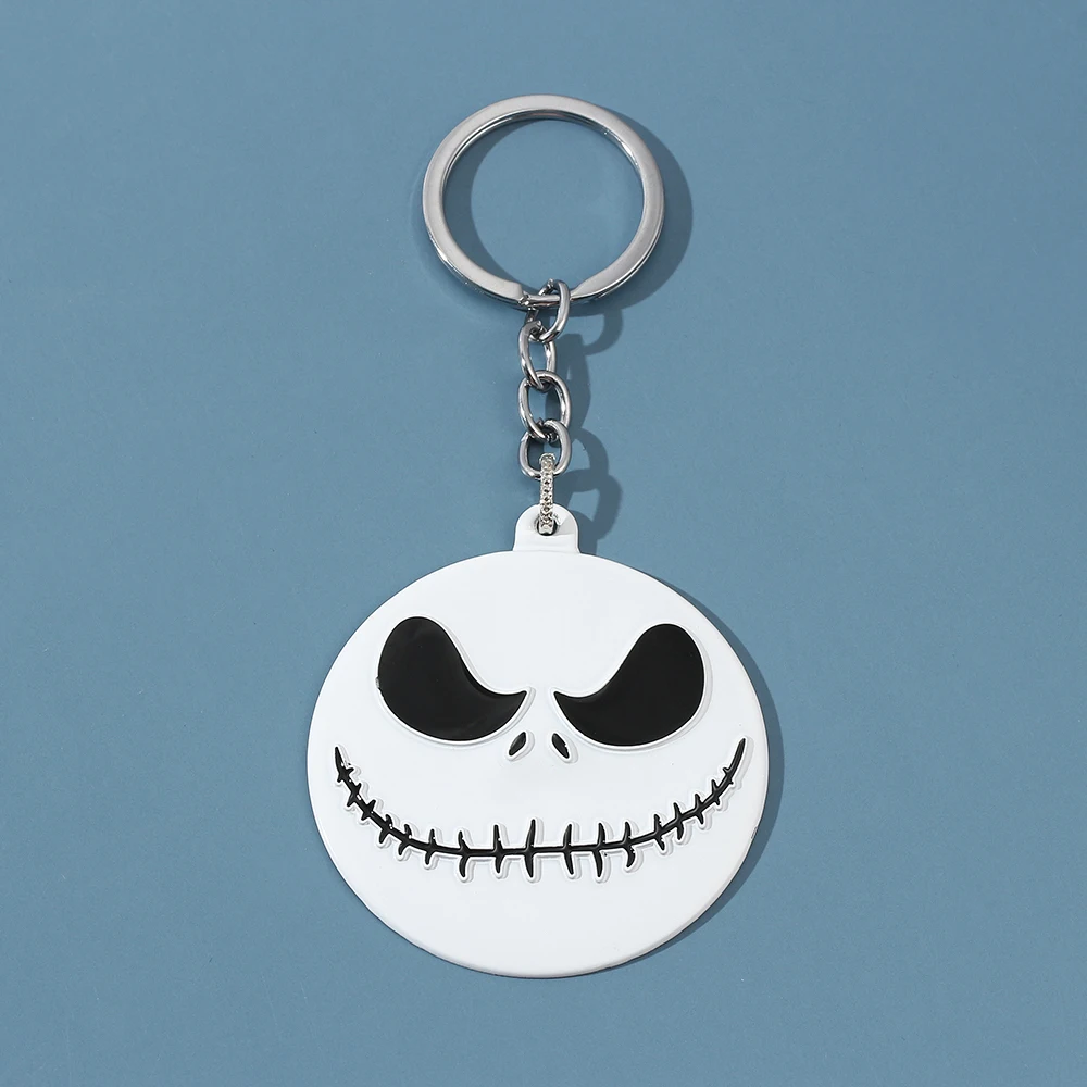 Disney The Nightmare Before Christmas Keychain Cartoon Figure Jack Skellington Pendant Key Holder Creative Backpack Accessories