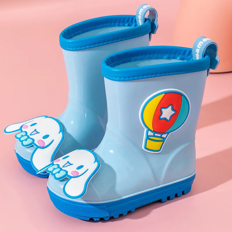 Hello Kittys Child Rain Boots Sanrioed Girl Boys Rain Boots Children Anti-slippery Rain Boot Kid Waterproof Rubber Shoe