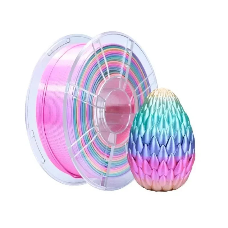 2026 hot sale 3D printing silk two-color/three-color gradual change rainbow PLA consumables mini candy 3D luminous rainbow