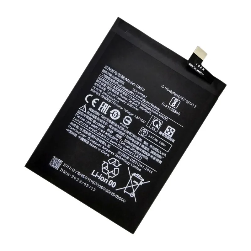 BN59 5000mAh Li-Polymer Battery Replacement For Xiaomi Redmi Note 10/ 10S/ 10 5G